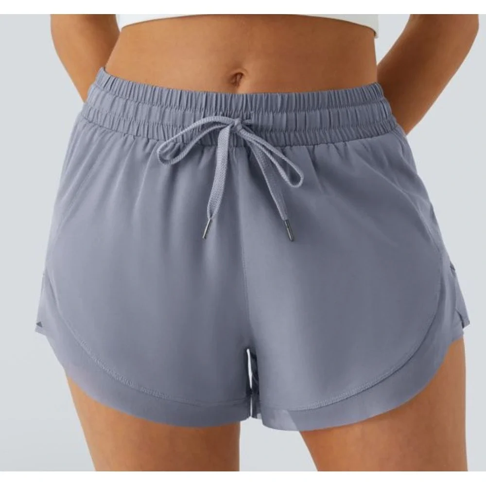 Halara Shorts 2-in-1 Mesh Trim XS Blue Athletic Gym Yoga Running Preppy Biker